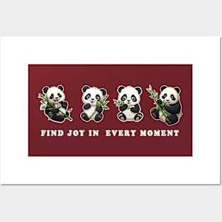 Joyful Pandas Posters and Art